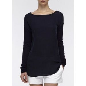 Vince. Mixed Media Sweater silk